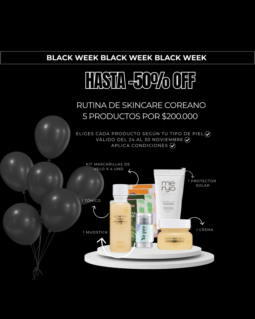 BLACK WEEK : RUTINA SKINCARE 5 PRODUCTOS